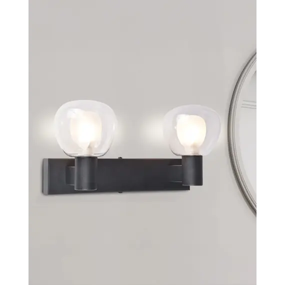 Бра, настінний світильник Goldlux 336026 Pola G9 2x5W IP44 чорний, зображення 5