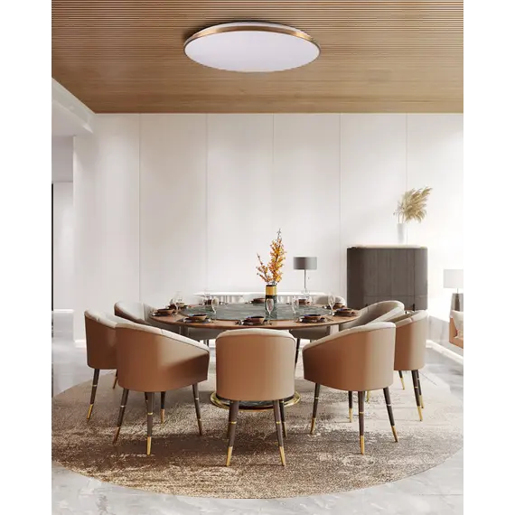 Люстра із пультом світлодіодна Goldlux 331922 Kern LED 1x80W 3000K/4000K/6000K 4500/4700/9200Lm IP20 золота, зображення 2