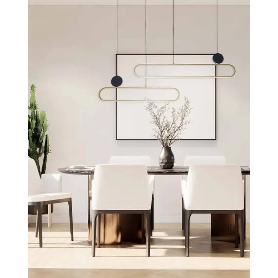 Підвісний світильник, люстра Goldlux 333902 Florentyna LED 1x48W 4000K 6000Lm IP20 золотий, зображення 3
