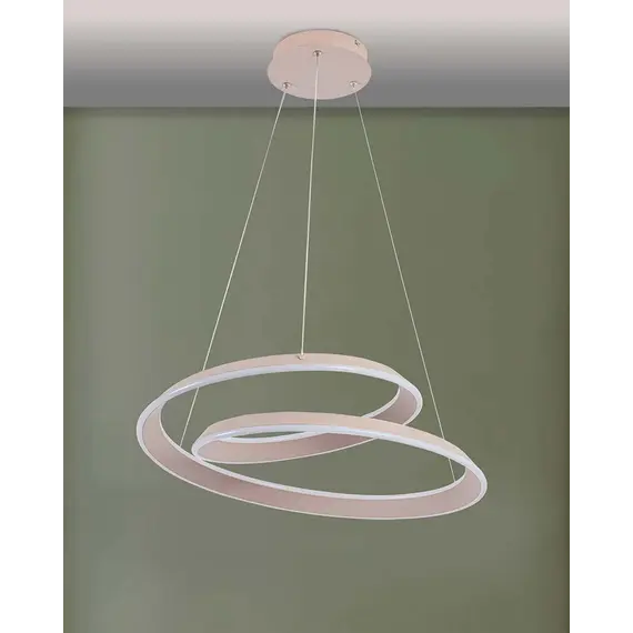 Підвісний світильник, люстра Goldlux 338167 Cashmere Twist LED 1x75W 4000K 10500Lm IP20 бежевий, изображение 3