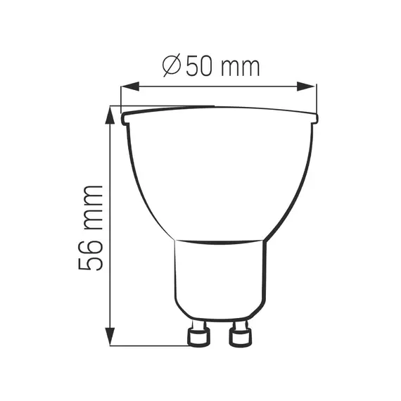 Світлодіодна лампочка Goldlux 328502 GU10 MR16 1x10W 4000K 1000Lm IP20, изображение 2