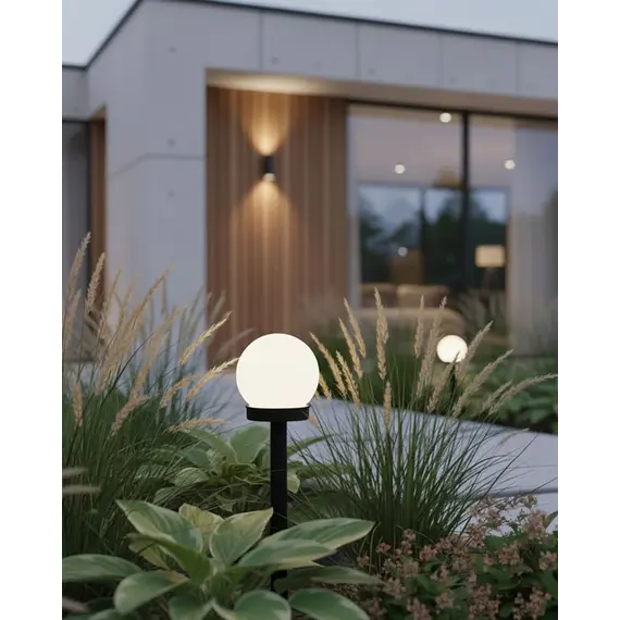 Вуличний світильник на сонячній батареї Goldlux 304711 Ball LED 6500K IP44 чорний, изображение 5