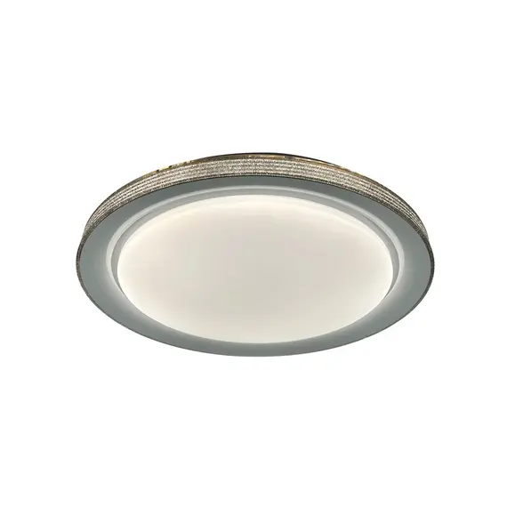 Люстра із пультом світлодіодна, стельовий світильник Goldlux 331878 Grazyna LED 1x48W 3000K/4000K/6000K 5300Lm IP44 сіра, зображення 3