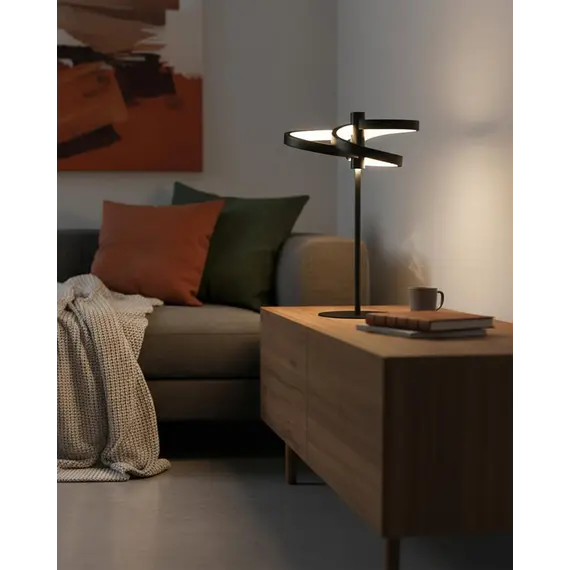 Настільна лампа Goldlux 335999 Ribbon LED 1x12W 4000K 1700Lm IP20 чорна, зображення 3