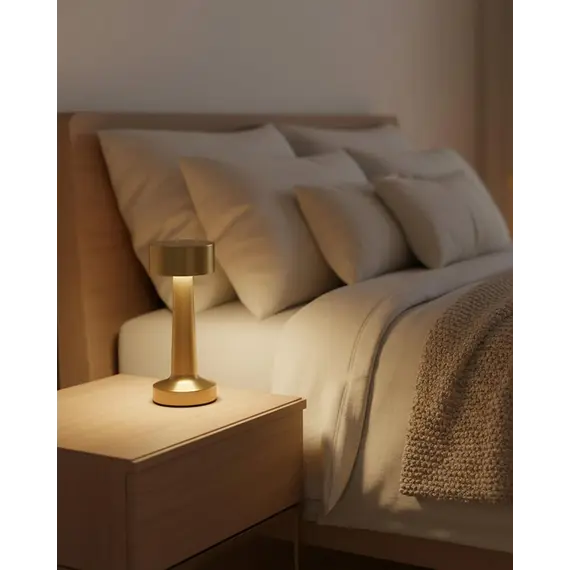 Настільна лампа з акумулятором Goldlux 328007 Simply LED 2700K+4000K+6500K IP20 золота, изображение 2