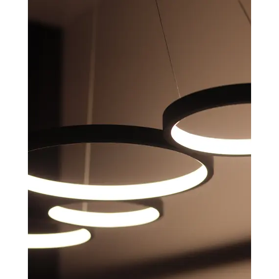 Підвісний світильник, люстра Goldlux 331021 Flamenco LED 1x42W 4000K 5700Lm IP20 чорний, изображение 5
