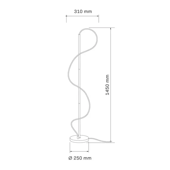 Торшер Goldlux 330185 Emma LED 1x36W 4000K 4300Lm IP20 чорний, изображение 5