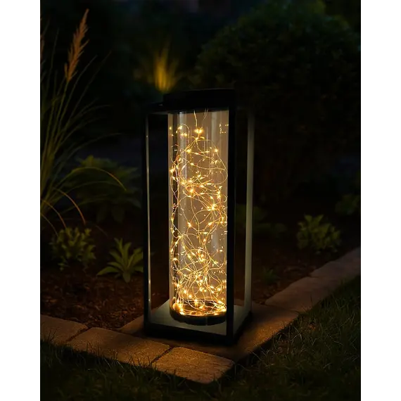Вуличний портативний світильник на сонячній батареї Goldlux 329462 Glamour LED 3000K IP44 чорний, изображение 3