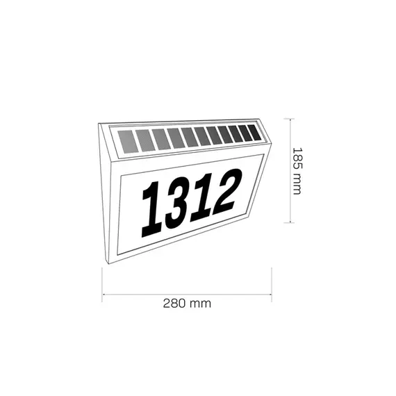 Вуличний світильник на сонячній батареї Goldlux 329493 Numero LED 6000K 50Lm IP44 чорний, изображение 3