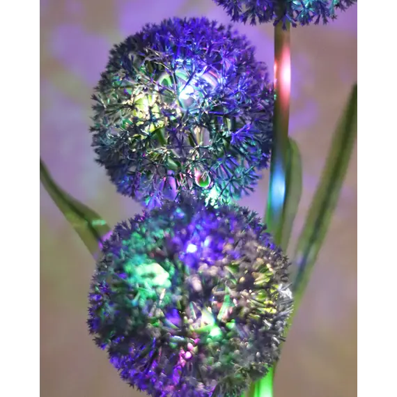 Вуличний світильник на сонячній батареї Goldlux 329516 Allium Color LED 6500K IP44 зелений, изображение 3