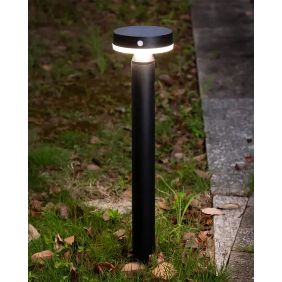 Вуличний світильник на сонячній батареї Goldlux 329790 Gwinea LED 1x4,5W 4000K 400Lm IP44 чорний, изображение 2