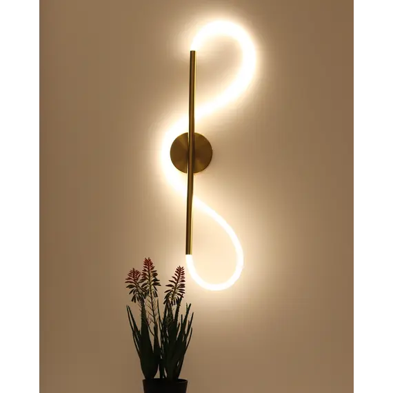 Бра, настінний світильник Goldlux 327994 Emma Led 1x19W 4000K 2230Lm IP20 Золотий, изображение 4