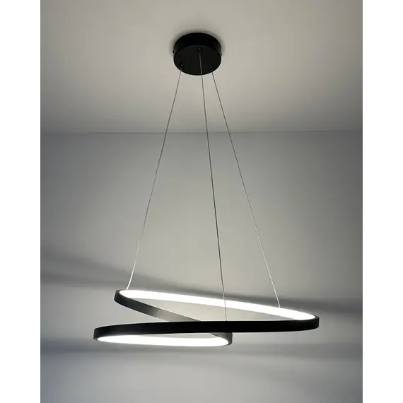 Люстра підвісна світлодіодна кругла Goldlux 328175 Zefira 60 Led 1x52W 4000K 4900Lm IP20 Антрацит, изображение 4