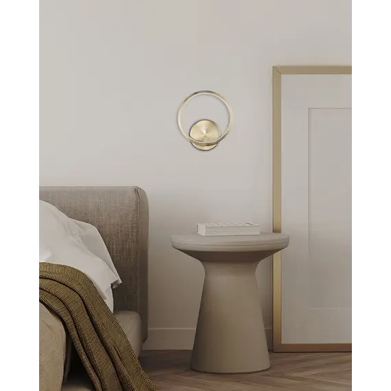 Бра, настінний світильник Goldlux 328489 Roman LED 1x11.5W 4000K 700Lm IP20 Золотий, изображение 2