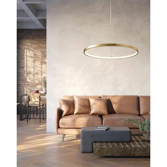 Підвісний світильник, люстра Goldlux 329165 Lea 1 Led 1x20W 4000K 2600Lm IP20 Золото, изображение 3