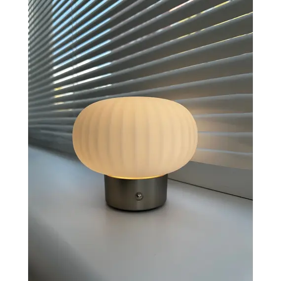 Настільна лампа з акумулятором Goldlux 329844 Latte Led 1x1.8W 2700K 150Lm IP20 Срібна, изображение 4