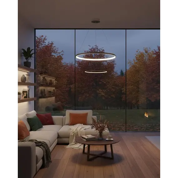 Підвісний світильник, люстра Goldlux 330017 Lea 2 Led 2x35W 4000K 4600Lm IP20 Срібло, изображение 3