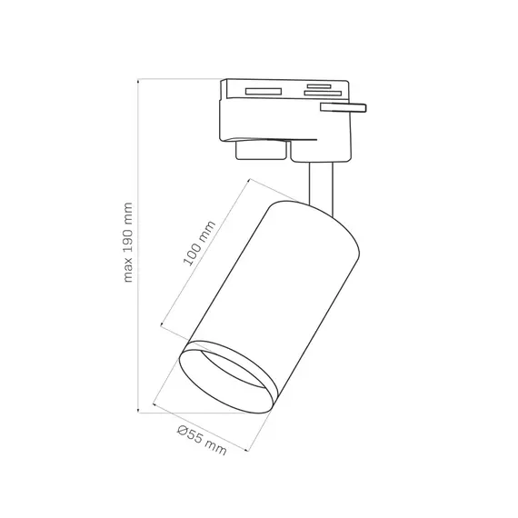 Трековий світильник Goldlux 327680 London GU10 1x10W IP20 Білий, изображение 4