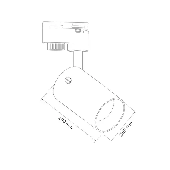 Трековий світильник Goldlux 328205 Smoky GU10 1x10W IP20 Чорний, зображення 4