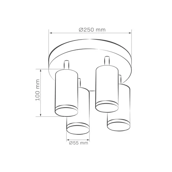 Спот Goldlux 324818 Turyn GU10 4x10W IP44 Wh, изображение 4