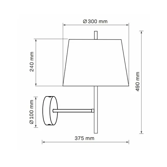 Бра Goldlux 325495 Elena E27 1x20W IP20 Wh, зображення 4