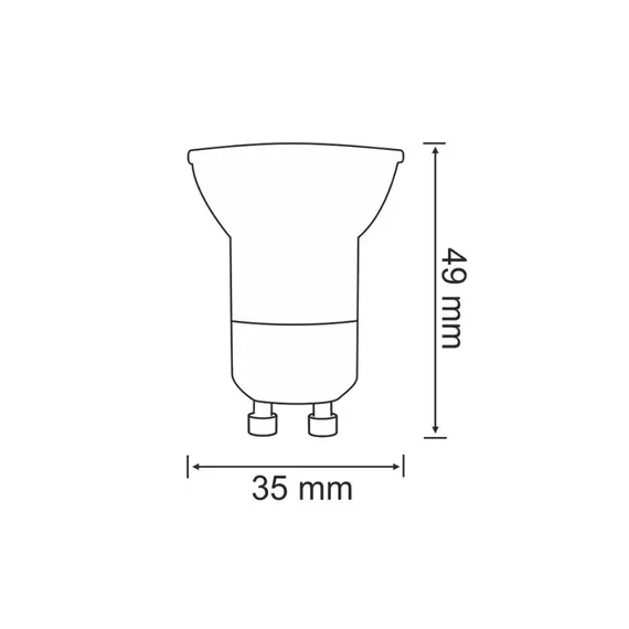 Лампочка Goldlux 300379 GU10 1,9W 3000K 150Lm IP20 Wh, зображення 2