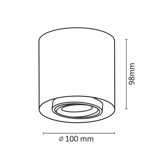 Точковий світильник Goldlux 325372 Xeno GU10 1x10W IP20 Bk, изображение 5