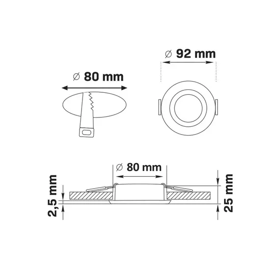 Точечный светильник Goldlux 323699 Falco GU5.3 1x10W IP20 BK, изображение 4