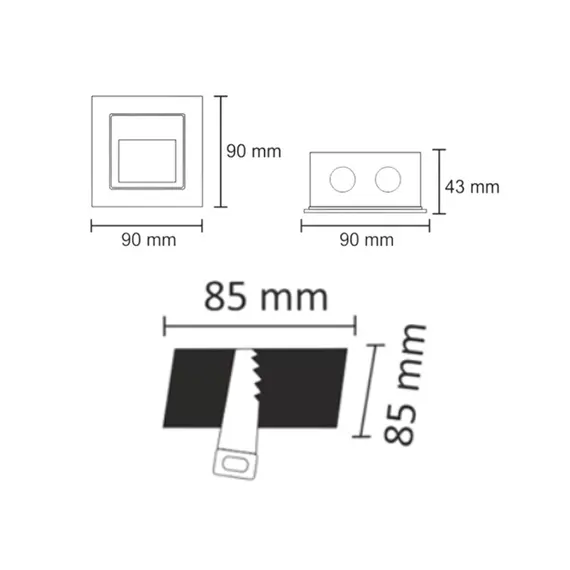 Точечный светильник Goldlux 313737 Q7 Led 1x3W 4000K 45Lm IP20 GR, изображение 4