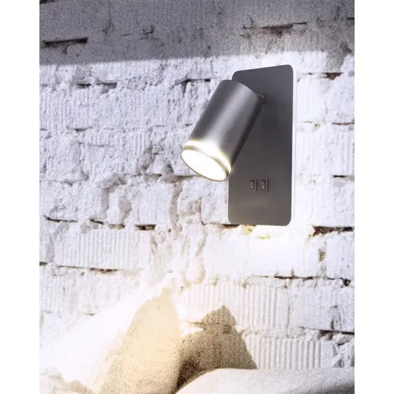 Бра Goldlux 324368 Paris GU10+Led 2x10+6W IP20 BK, зображення 2
