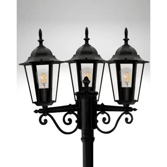 Уличный светильник Goldlux 313423 Liguria E27 3x20W IP43 BK, изображение 4