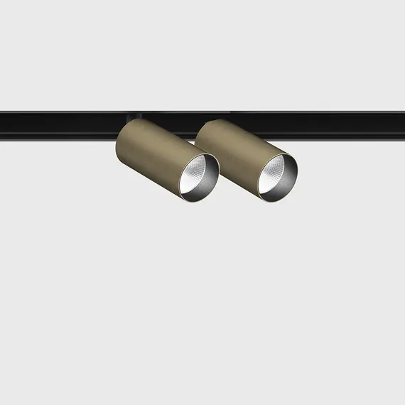 Прожектор IN_LINE TUB S A 60 X2, D30mm, H60mm, L211mm, CREE LED 2x4.5W, 3000K, 2x430Lm, 36°, CRI>90, 48V, 2-х групний, Вкл./Викл., IP20, бронзовий/чорний