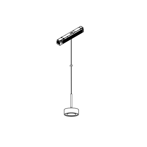 Підвісний світильник IN_LINE SOL MINI P, D75mm, H135mm, LED 7W, 610Lm, 4000K, 24°, CRI>90, 48V, 2-х групний, Вкл./Викл., IP20, діамантово-чорний/чорний, изображение 2