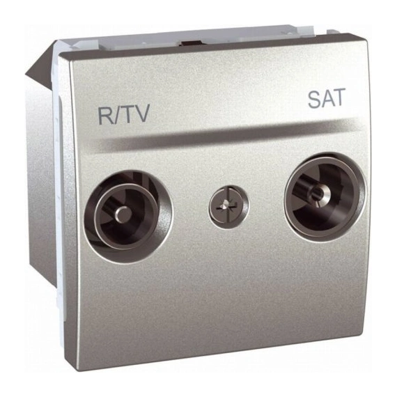 Розетка телевізійна кінець ТV-R-SAT 2-м. Unica алюміній MGU3.455.30