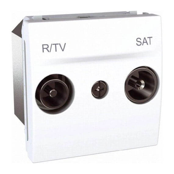Розетка телевізійна поодинока ТV-R-SAT 2-м. Unica білий MGU3.454.18