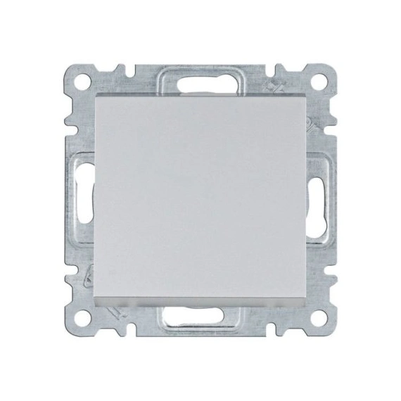 Выключатель 1-кл. крестовой Hager Lumina, серебро, 10АХ/230В, WL0032