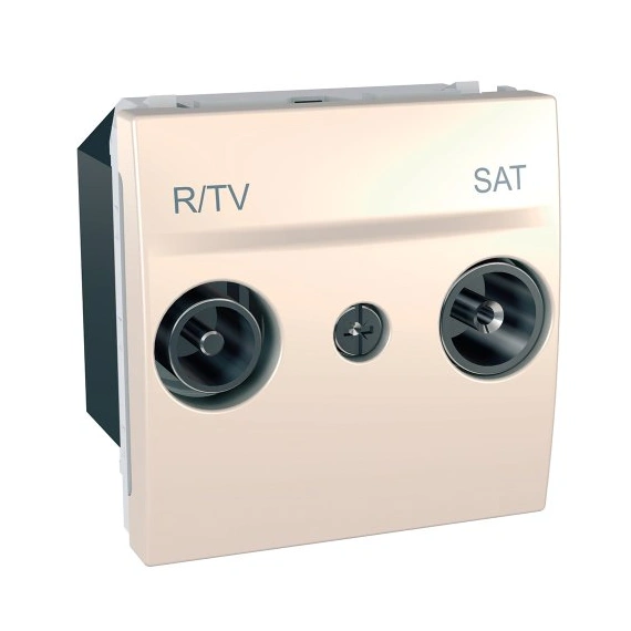 Розетка телевізійна кінець ТV-R-SAT 2-м. Unica слонова кістка MGU3.455.25