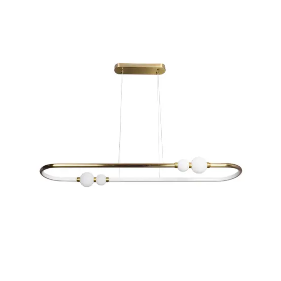 Підвісний світильник, люстра Goldlux 338303 Perla Oval LED 1x42W 4000K 5600Lm IP20 золотий