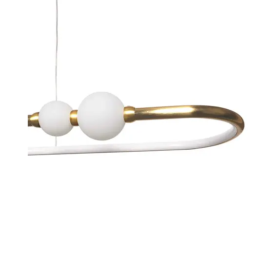 Підвісний світильник, люстра Goldlux 338303 Perla Oval LED 1x42W 4000K 5600Lm IP20 золотий, изображение 3