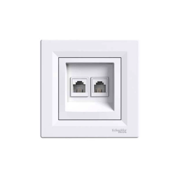 Комп'ютерна розетка + телеф. (біла) EPH4900121