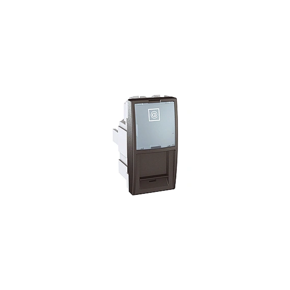 Комп'ютерна розетка RJ-45. UTP кат.5e 1-модуль. Unica графіт MGU3.410.12