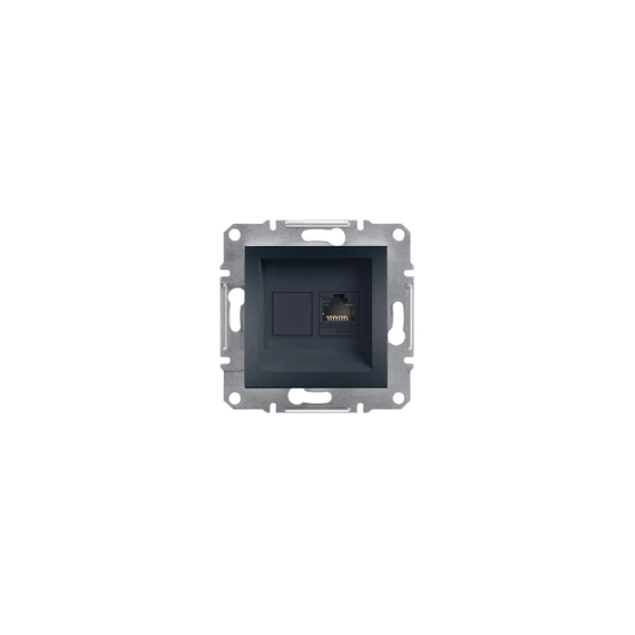 Розетка комп'ютерна RJ45 кат.5е UTP Asfora (колір антрацит) EPH4300171