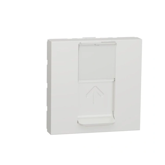 Розетка компьютерная, RJ45, одиночная, кат. 6 UTP, 2-мод., Unica New NU341518 белый