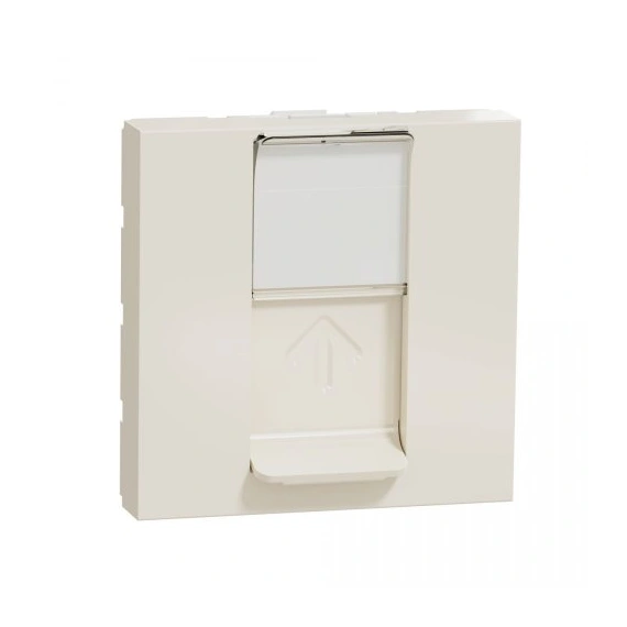 Розетка компьютерная, RJ45, одиночная, кат. 6 UTP, 2-мод., Unica New бежевый