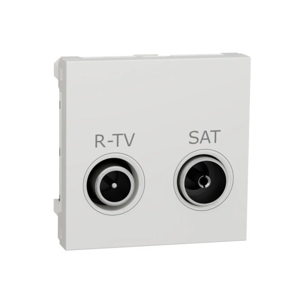 Розетка R-TV/SAT, одиночная, 2-мод., Unica New NU345418 белый