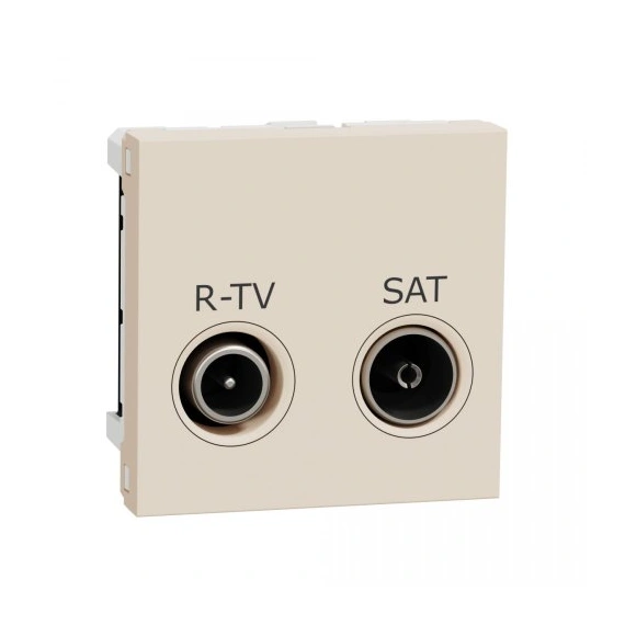 Розетка R-TV/ SAT, одиночная, Unica New бежевый