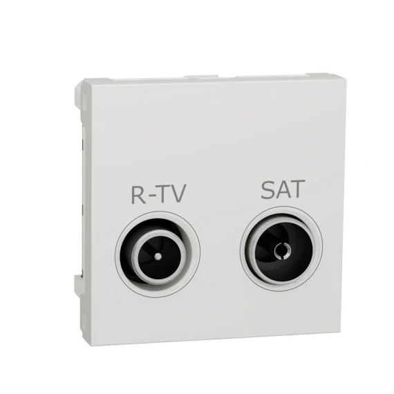 Розетка R-TV/SAT, оконечная, 2-мод., Unica New NU345518 белый