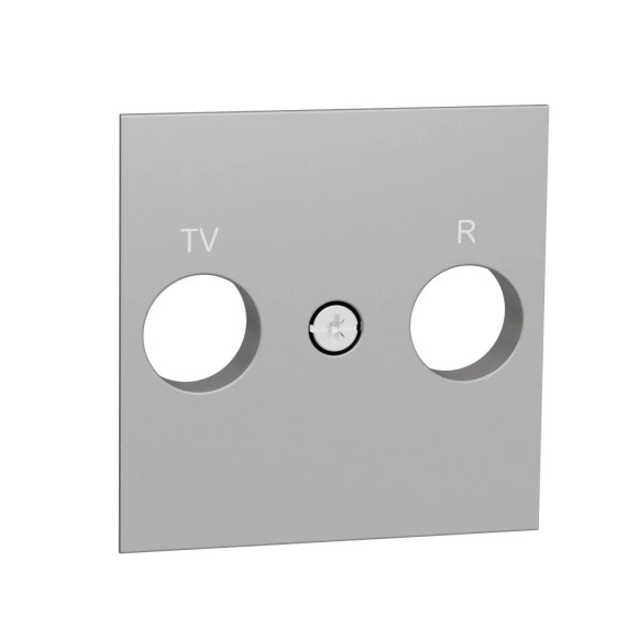 Лицевая панель TV/FM розетки, Unica New алюминий