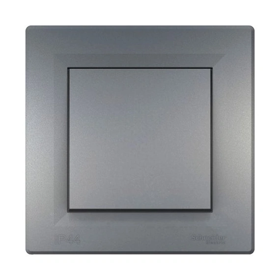 Выключатель 1-кл IP44 "Asfora", (цвет сталь) EPH0100262