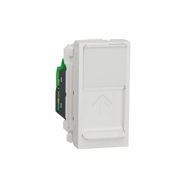 Розетка комп. 1-я., RJ45, кат.6 UTP, 1-мод., Unica New, NU341418, белая